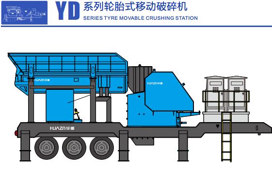 YD系列轮胎移动式破碎站结构图2-大华重工
