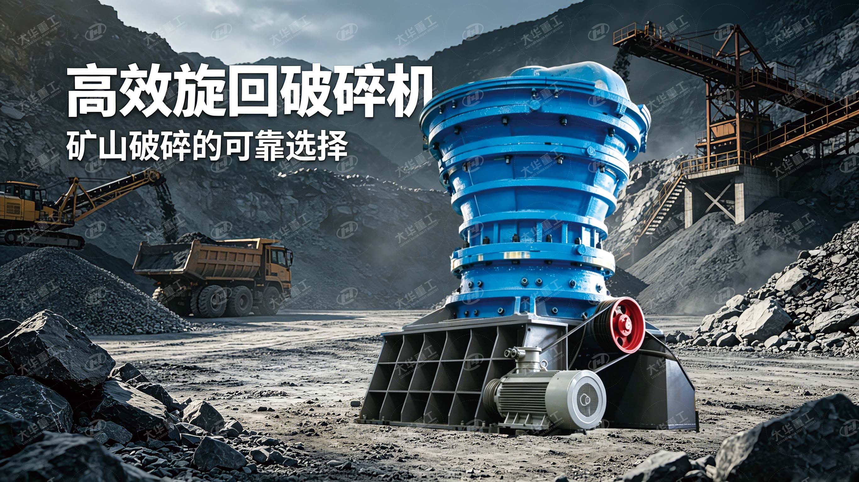 大华GC旋回破碎机与JC颚式破碎机核心区别